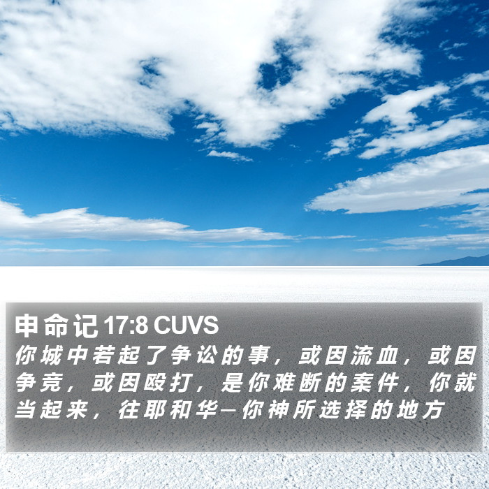 申 命 记 17:8 CUVS Bible Study