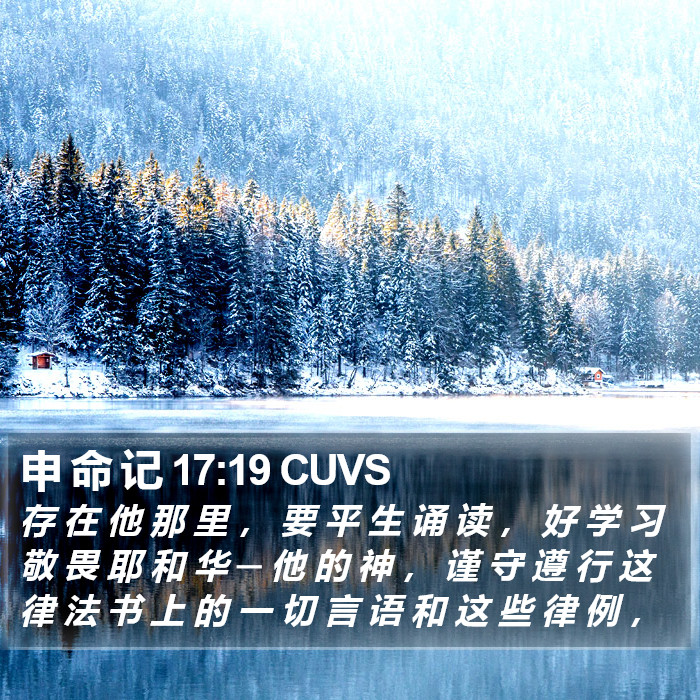 申 命 记 17:19 CUVS Bible Study