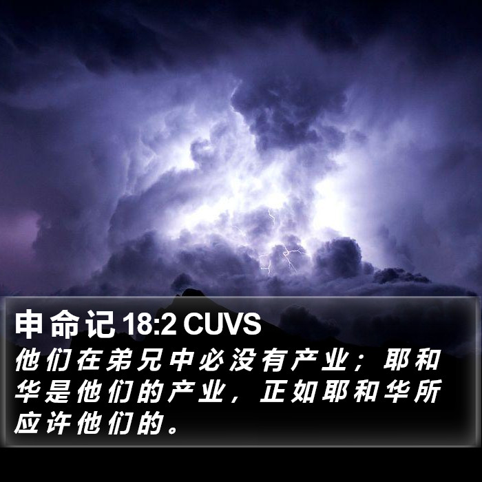 申 命 记 18:2 CUVS Bible Study