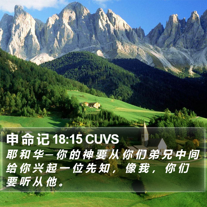 申 命 记 18:15 CUVS Bible Study