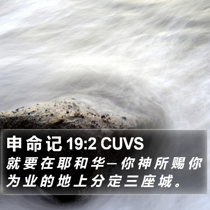 申 命 记 19:2 CUVS Bible Study