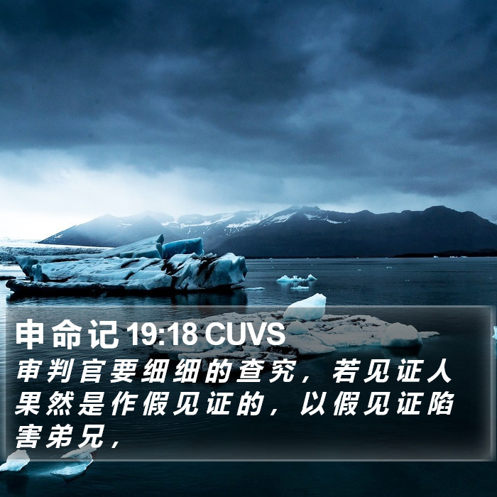 申 命 记 19:18 CUVS Bible Study
