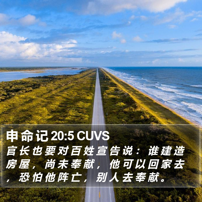 申 命 记 20:5 CUVS Bible Study