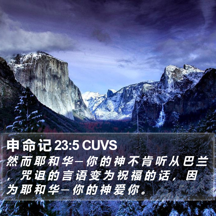 申 命 记 23:5 CUVS Bible Study