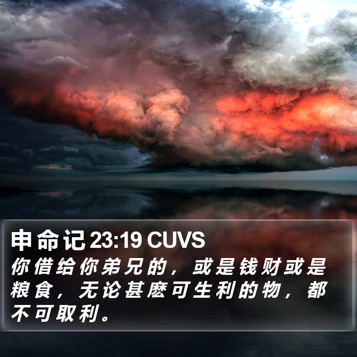 申 命 记 23:19 CUVS Bible Study