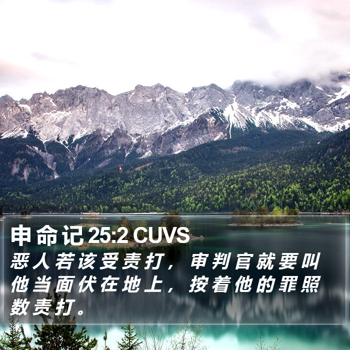 申 命 记 25:2 CUVS Bible Study