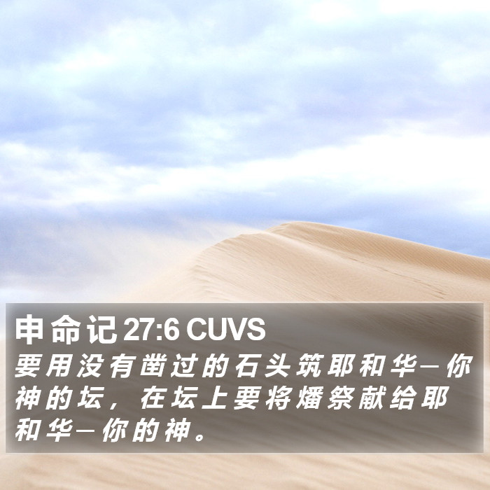申 命 记 27:6 CUVS Bible Study