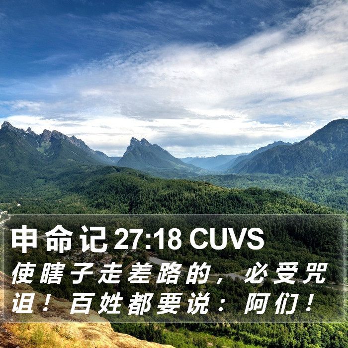 申 命 记 27:18 CUVS Bible Study