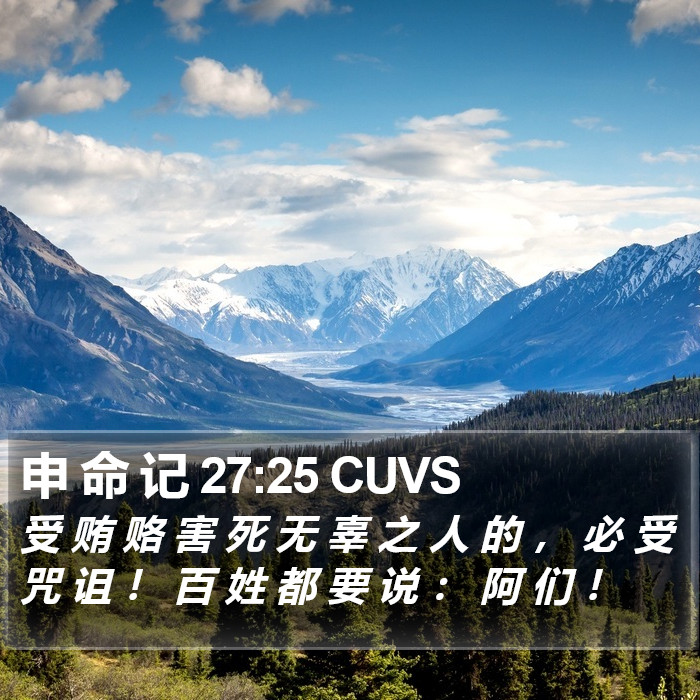申 命 记 27:25 CUVS Bible Study