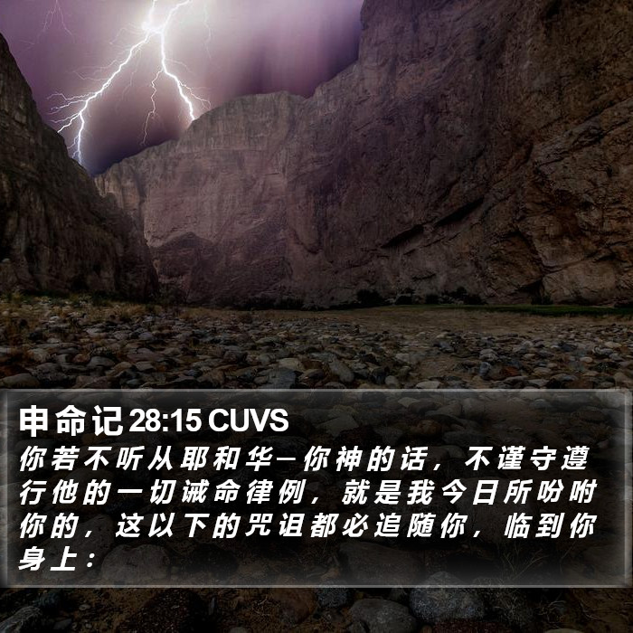 申 命 记 28:15 CUVS Bible Study