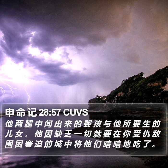 申 命 记 28:57 CUVS Bible Study