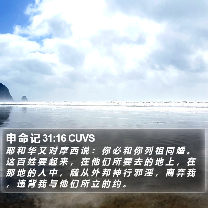 申 命 记 31:16 CUVS Bible Study