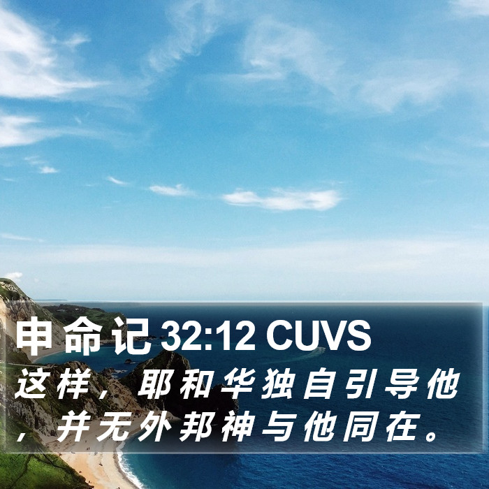 申 命 记 32:12 CUVS Bible Study