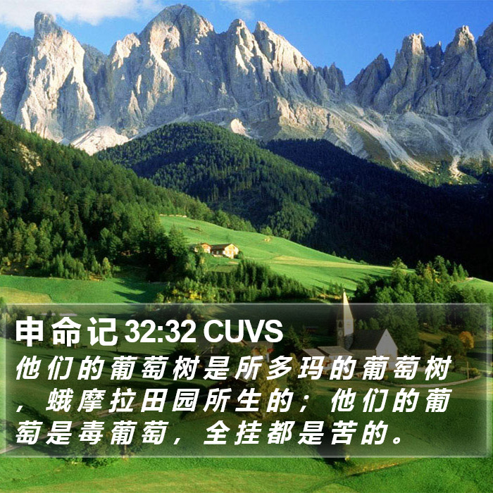 申 命 记 32:32 CUVS Bible Study