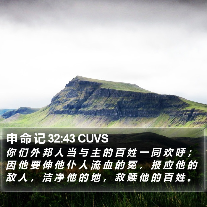 申 命 记 32:43 CUVS Bible Study