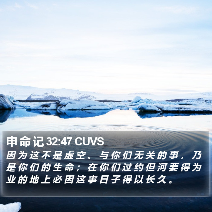 申 命 记 32:47 CUVS Bible Study