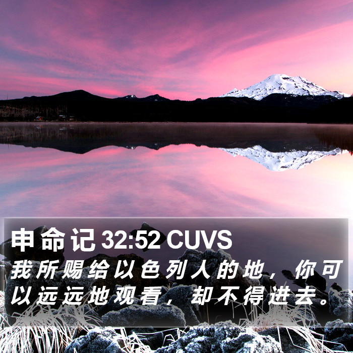 申 命 记 32:52 CUVS Bible Study