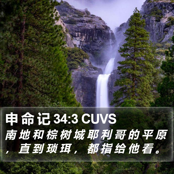 申 命 记 34:3 CUVS Bible Study