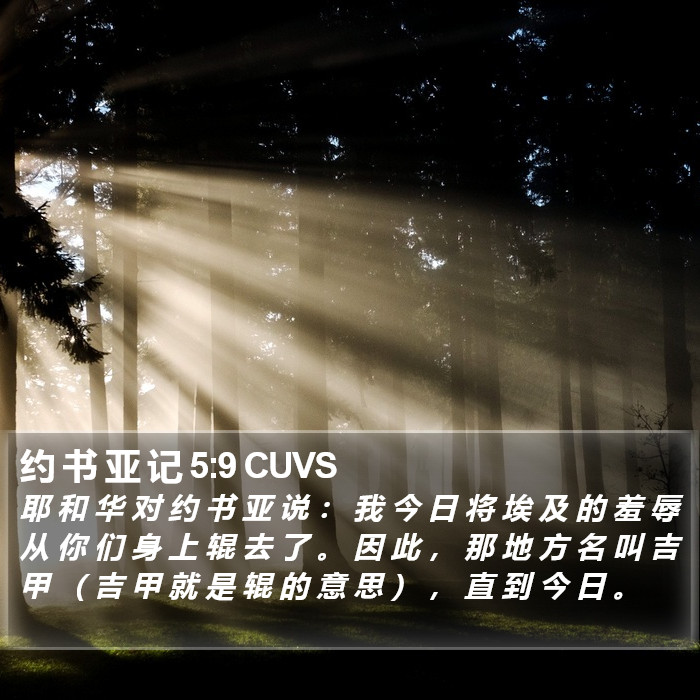 约 书 亚 记 5:9 CUVS Bible Study