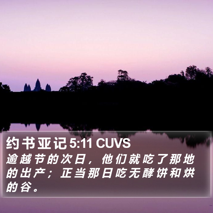 约 书 亚 记 5:11 CUVS Bible Study