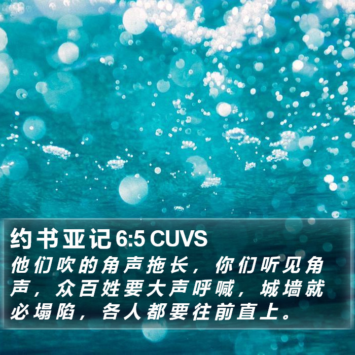 约 书 亚 记 6:5 CUVS Bible Study