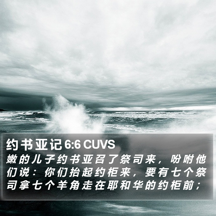 约 书 亚 记 6:6 CUVS Bible Study
