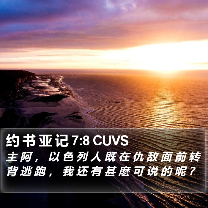 约 书 亚 记 7:8 CUVS Bible Study