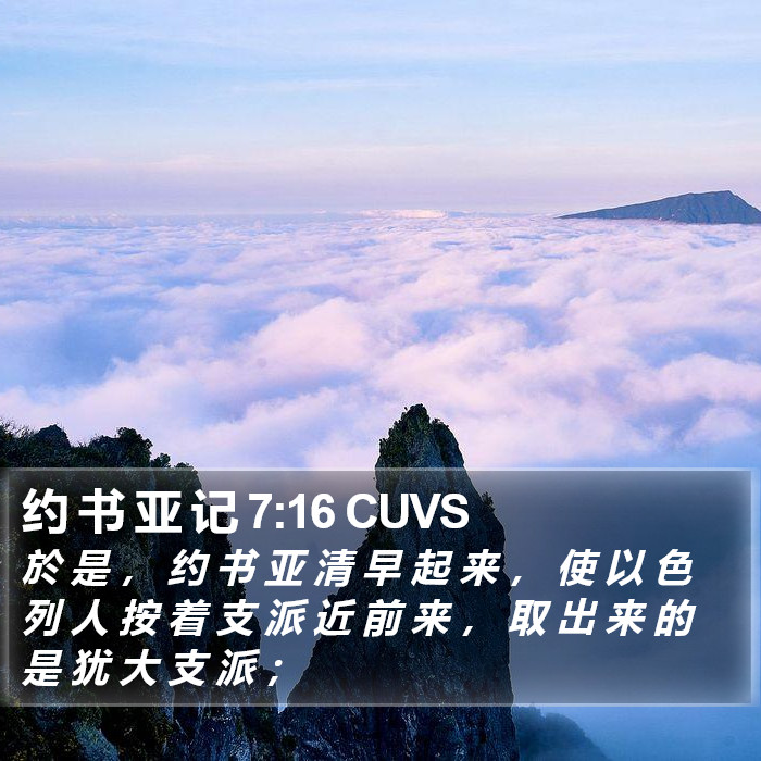 约 书 亚 记 7:16 CUVS Bible Study