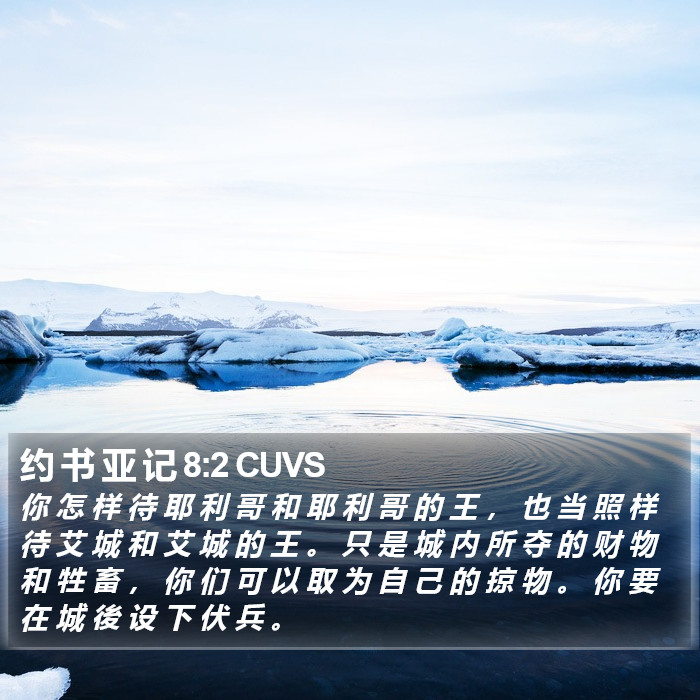 约 书 亚 记 8:2 CUVS Bible Study