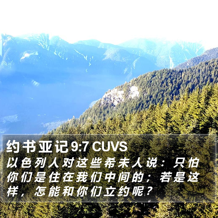 约 书 亚 记 9:7 CUVS Bible Study