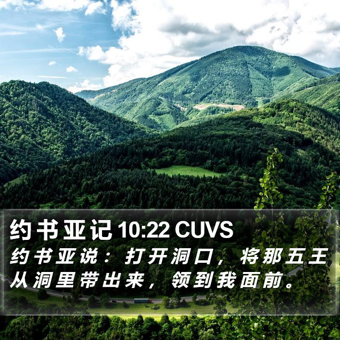 约 书 亚 记 10:22 CUVS Bible Study