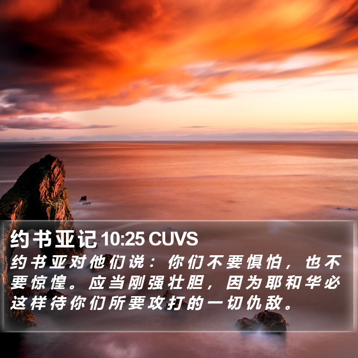 约 书 亚 记 10:25 CUVS Bible Study