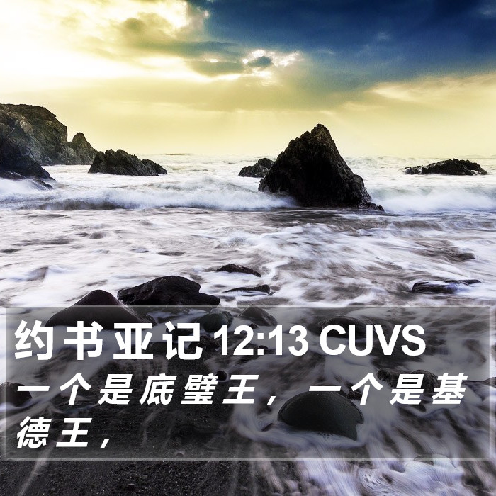 约 书 亚 记 12:13 CUVS Bible Study