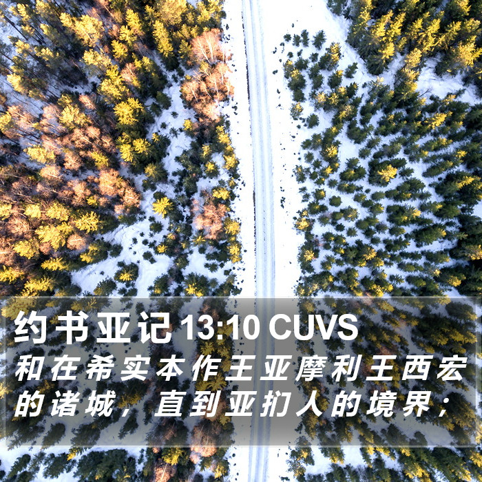 约 书 亚 记 13:10 CUVS Bible Study