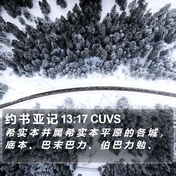 约 书 亚 记 13:17 CUVS Bible Study