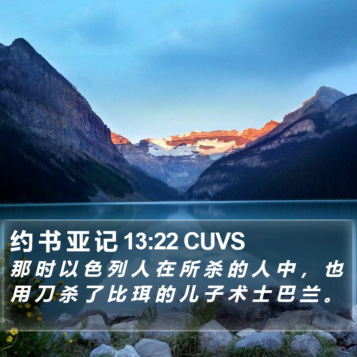 约 书 亚 记 13:22 CUVS Bible Study