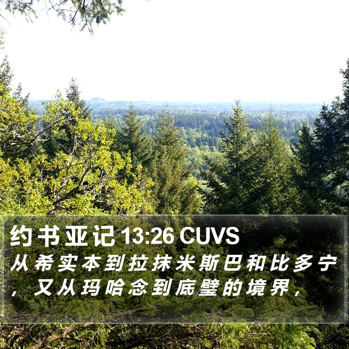 约 书 亚 记 13:26 CUVS Bible Study