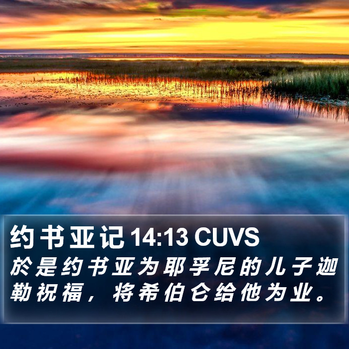 约 书 亚 记 14:13 CUVS Bible Study