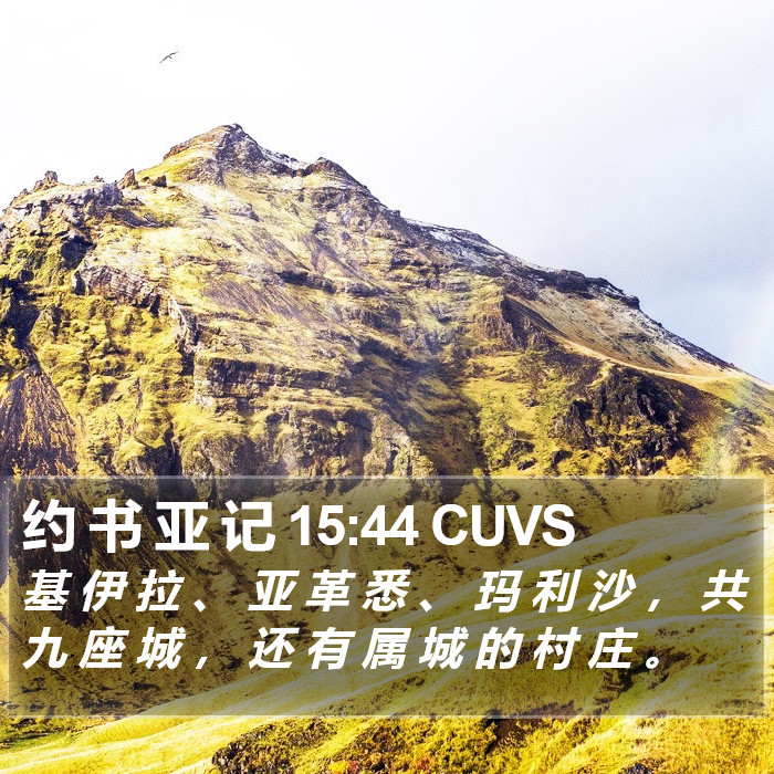 约 书 亚 记 15:44 CUVS Bible Study