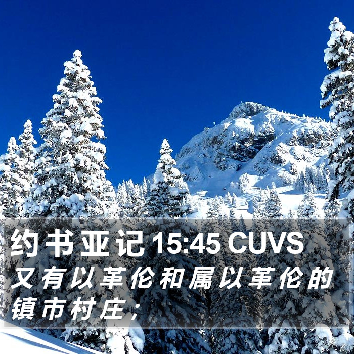 约 书 亚 记 15:45 CUVS Bible Study