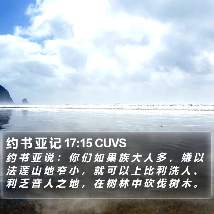 约 书 亚 记 17:15 CUVS Bible Study
