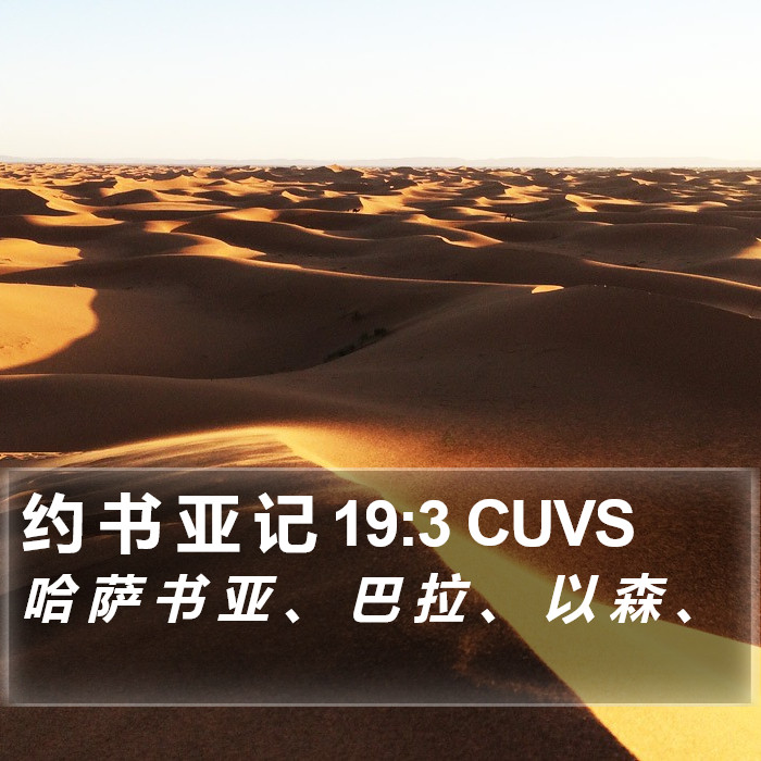 约 书 亚 记 19:3 CUVS Bible Study