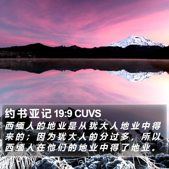 约 书 亚 记 19:9 CUVS Bible Study