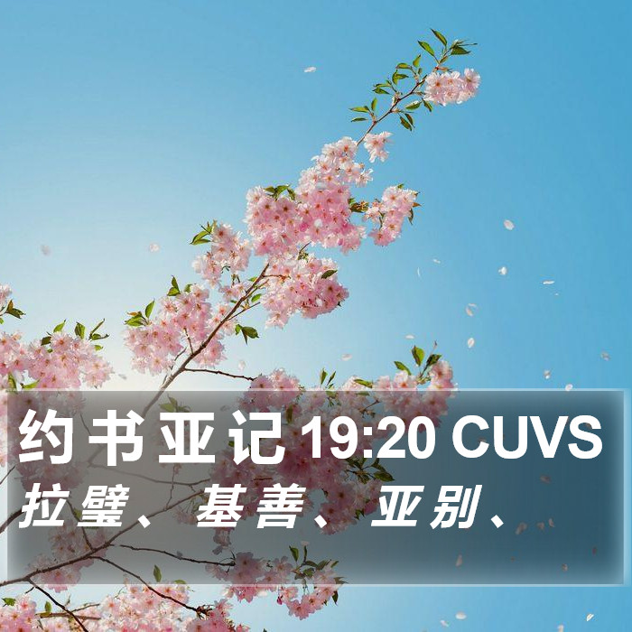 约 书 亚 记 19:20 CUVS Bible Study