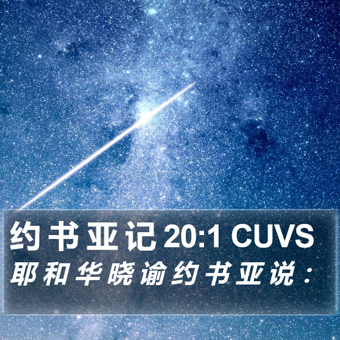 约 书 亚 记 20:1 CUVS Bible Study