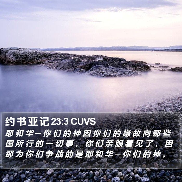 约 书 亚 记 23:3 CUVS Bible Study