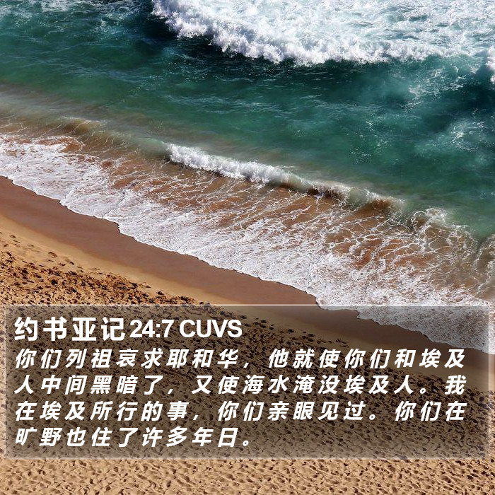 约 书 亚 记 24:7 CUVS Bible Study