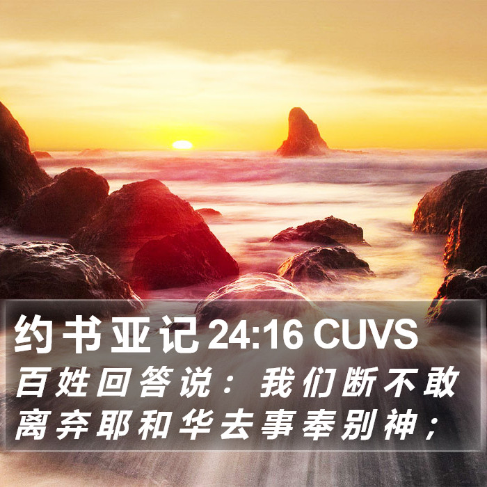 约 书 亚 记 24:16 CUVS Bible Study