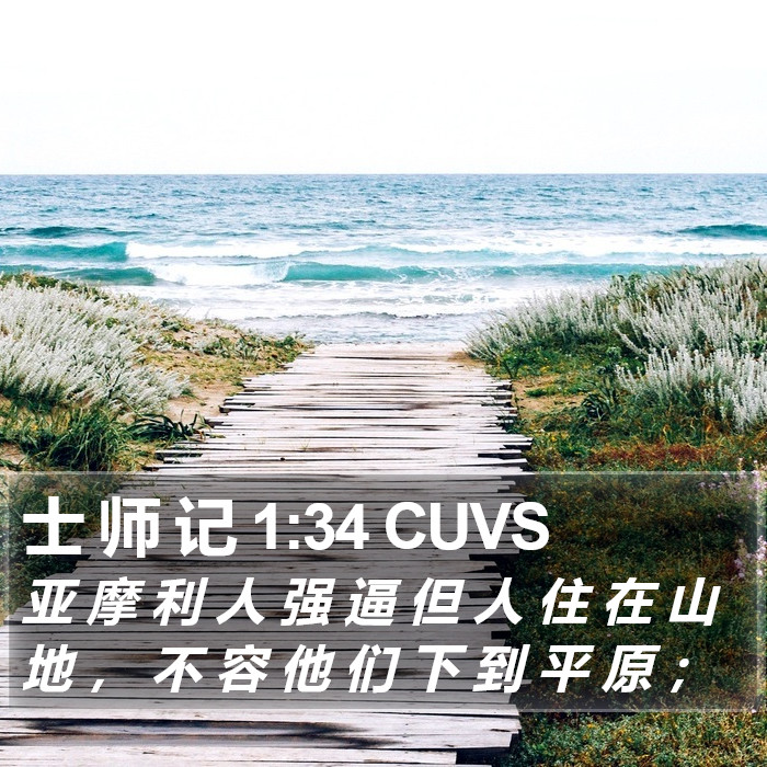 士 师 记 1:34 CUVS Bible Study