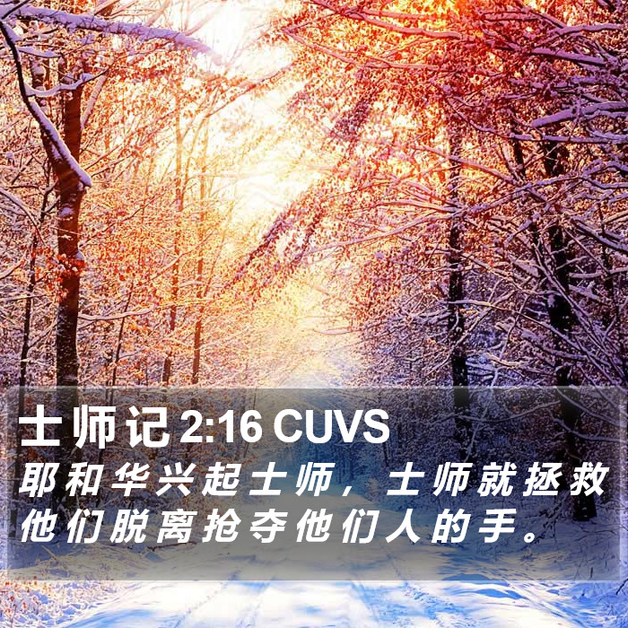 士 师 记 2:16 CUVS Bible Study